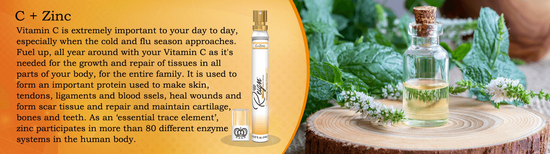 Reign C+Zinc Vitamin Spray